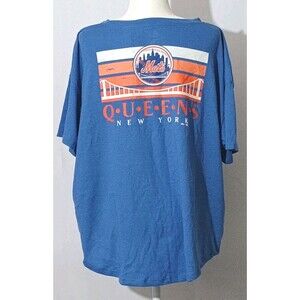 New York Mets Queens Blue Orange Majestic XL Women's Tshirt New